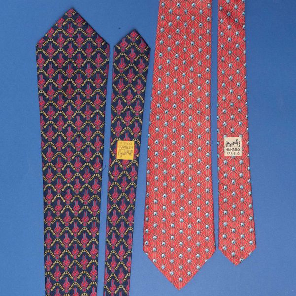Hermes Lotto di 2 cravatte  - Asta Moda e Accessori for Men - Associazione Nazionale - Case d'Asta italiane