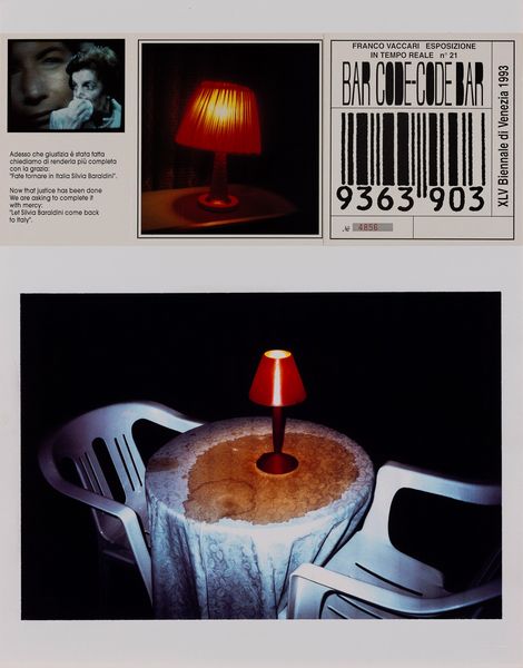 Franco Vaccari : Esposizione in tempo reale n�21: Bar Code - Code Bar, soggetto numero 12 dal volume Esposizioni in tempo reale  1993-1995  - Asta Fotografia - Associazione Nazionale - Case d'Asta italiane
