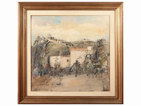 Sergio Scatizzi : Val di Nievole 1946  - Asta Arte Moderna e Contemporanea - Associazione Nazionale - Case d'Asta italiane