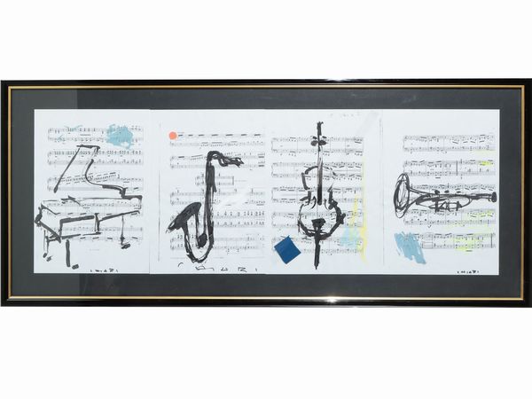 Giuseppe Chiari : Senza titolo  - Asta Arte Moderna e Contemporanea - Associazione Nazionale - Case d'Asta italiane