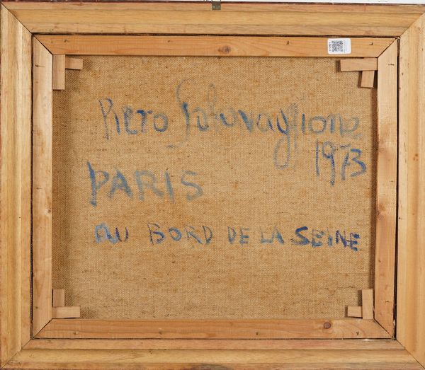 Piero Solavaggione : Paris au bord de la Seine  - Asta Dipinti e Sculture del XIX-XX secolo - Associazione Nazionale - Case d'Asta italiane