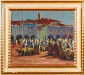 Maurice Bouviolle : Ghardaa  - Asta Dipinti e Sculture del XIX-XX secolo - Associazione Nazionale - Case d'Asta italiane