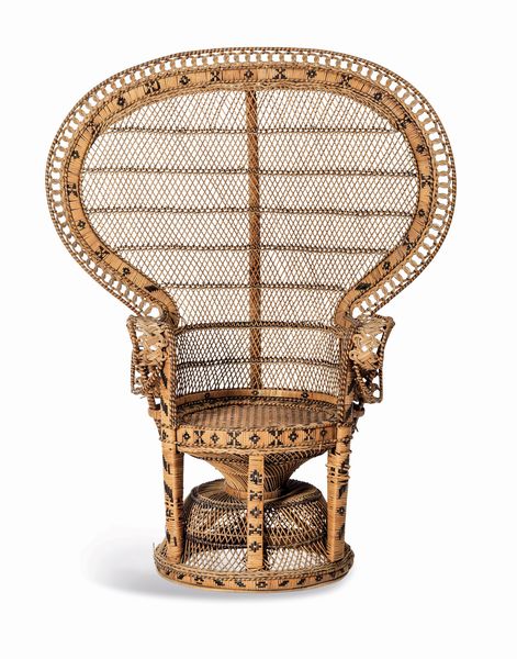 Poltrona modello Peacock. Seconda met del XX secolo  - Asta Sei Secoli di Arti e Arredi - Associazione Nazionale - Case d'Asta italiane