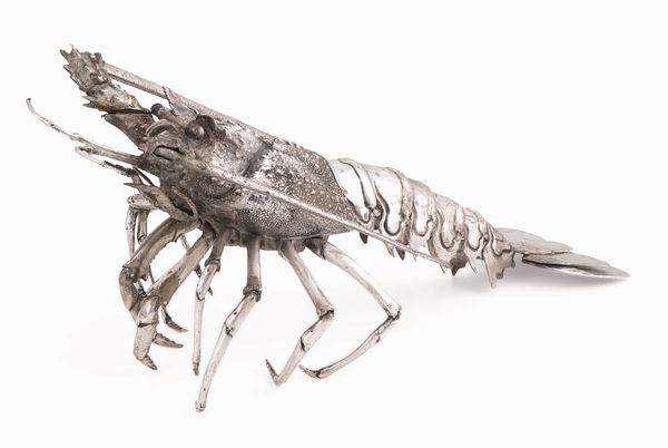 Aragosta in metallo argentato. XX secolo  - Asta Sei Secoli di Arti e Arredi - Associazione Nazionale - Case d'Asta italiane