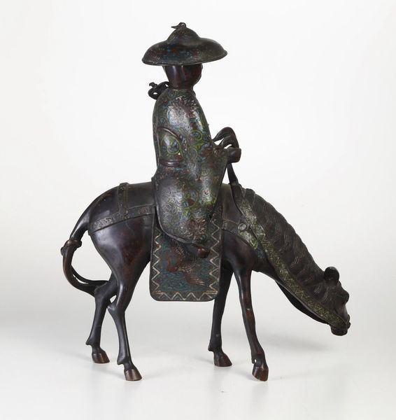 Figura di saggio che cavalca un mulo in smalto cloisonn�, Giappone, XIX secolo  - Asta Sei Secoli di Arti e Arredi - Associazione Nazionale - Case d'Asta italiane