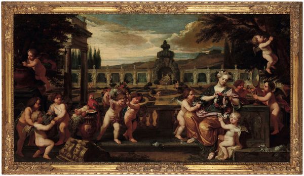 Scuola fiamminga del XVII secolo Scena allegorica con putti  - Asta Sei Secoli di Arti e Arredi - Associazione Nazionale - Case d'Asta italiane