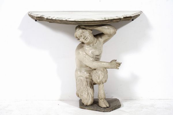 Coppia di consolles scolpite. Genova, XVIII secolo  - Asta Sei Secoli di Arti e Arredi - Associazione Nazionale - Case d'Asta italiane