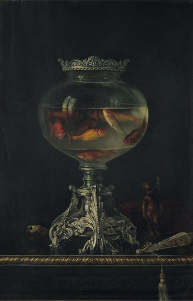 José Felipe Parra : Vaso di pesci con conchiglia, ventaglio e scultura  - Asta Sei Secoli di Arti e Arredi - Associazione Nazionale - Case d'Asta italiane