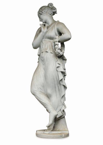 Danzatrice con dito al mento. Da un originale di Antonio Canova. Scultore del XIX-XX secolo  - Asta Sei Secoli di Arti e Arredi - Associazione Nazionale - Case d'Asta italiane