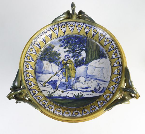 Monumentale alzata centrotavola<BR>Gualdo Tadino, Manifattura �Luca della Robbia�, 1938-1950 circa  - Asta Sei Secoli di Arti e Arredi - Associazione Nazionale - Case d'Asta italiane