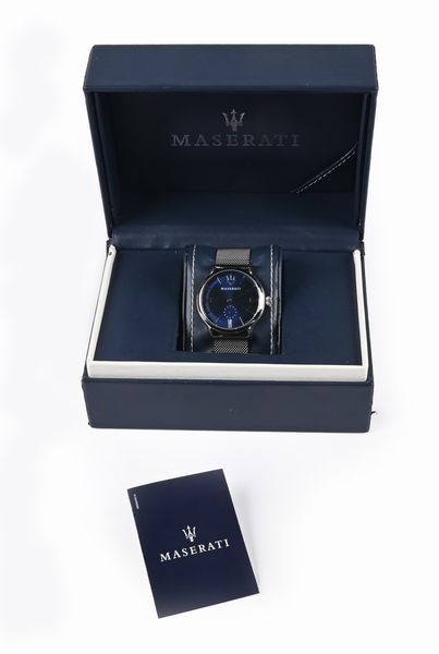 Maserati 73442 - Orologio da polso al quarzo da uomo in acciaio con bracciale originale in acciaio  - Asta Asta a Tempo - Orologi da Tasca da Polso e da Tavolo - Associazione Nazionale - Case d'Asta italiane