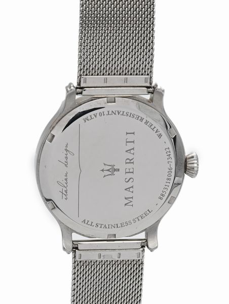 Maserati 73442 - Orologio da polso al quarzo da uomo in acciaio con bracciale originale in acciaio  - Asta Asta a Tempo - Orologi da Tasca da Polso e da Tavolo - Associazione Nazionale - Case d'Asta italiane
