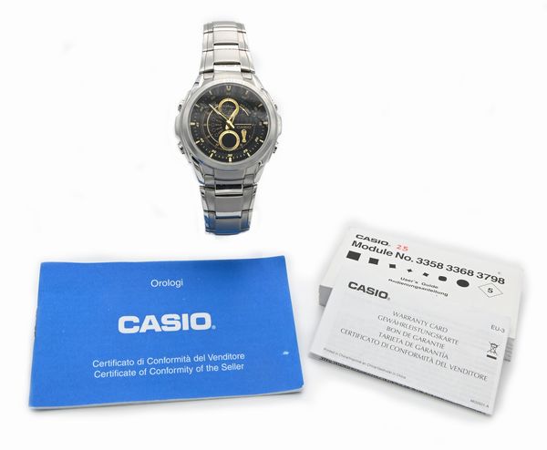 Casio Fifa World Cup Germany 2006 - Orologio Cronografo con sveglia da polso al quarzo da uomo.  in acciaio con bracciale originale in acciaio  - Asta Asta a Tempo - Orologi da Tasca da Polso e da Tavolo - Associazione Nazionale - Case d'Asta italiane