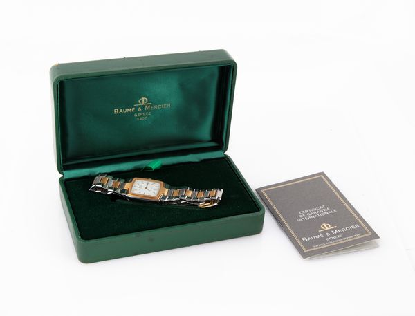 Baume & Mercier - Orologio da polso da donna al quarzo, con cassa e bracciale in acciaio ed acciaio placcato oro.  - Asta Asta a Tempo - Orologi da Tasca da Polso e da Tavolo - Associazione Nazionale - Case d'Asta italiane