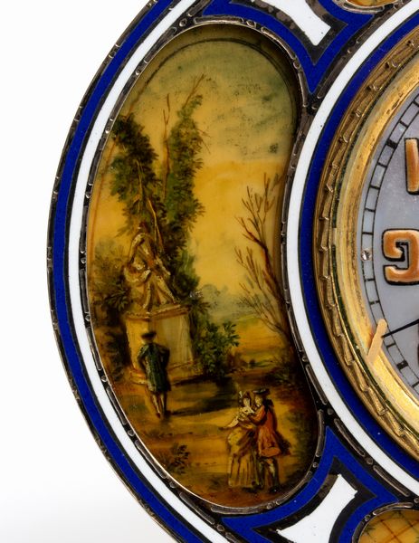 Marquet Paris Nice : Orologio da tavolo Art Dco  in argento, madreperla e smalti  - Asta Piccoli Orologi da tavolo Art Dco e Saliere d'Epoca dalle Collezioni Melandri di Objets de Vertu - Associazione Nazionale - Case d'Asta italiane