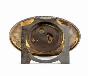 Doxa Watch Co. : Orologio da tavolo Art Dco in argento e smalti  - Asta Piccoli Orologi da tavolo Art Dco e Saliere d'Epoca dalle Collezioni Melandri di Objets de Vertu - Associazione Nazionale - Case d'Asta italiane