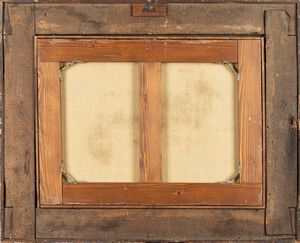 Attribuito a Luca Forte (Napoli, 1600/1605 – 1670) : Agrumi, vaso di fiori, legumi e pagnotta su un piano  - Asta Arredi e Dipinti Antichi da una Dimora Lombarda - Associazione Nazionale - Case d'Asta italiane