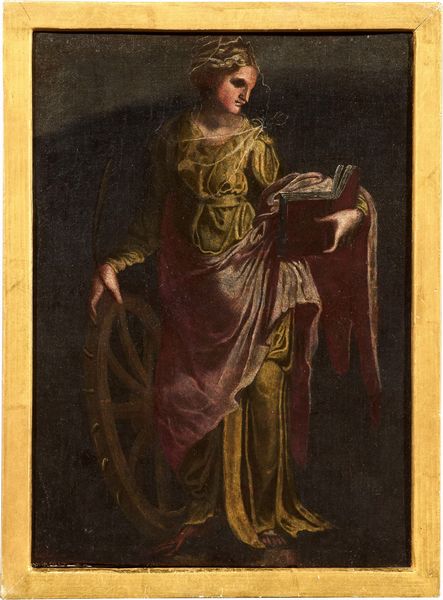 Giovan Battista Naldini (attr. a) : «Santa Caterina» e «Santa Apollonia»  - Asta Maioliche, Sculture e Dipinti Antichi - Associazione Nazionale - Case d'Asta italiane