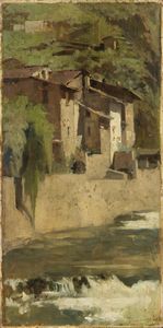 Achille Befani Formis - «Scorcio di paese» e «Paesaggio»