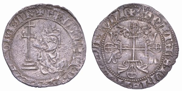 RODI. H�LION DE VILLENEUVE (26� Gran Maestro dell'Ordine dei Cavalieri Ospitalieri di Rodi e Malta), 1319-1346. Gigliato.  - Asta Numismatica - Associazione Nazionale - Case d'Asta italiane