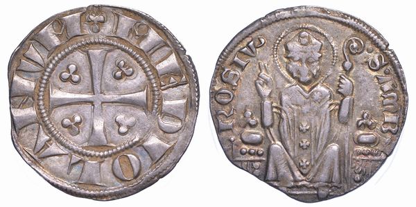 MILANO. ETA' COMUNALE, MET� XIII - INIZIO XIV SECOLO. Ambrosino piccolo.  - Asta Numismatica - Associazione Nazionale - Case d'Asta italiane