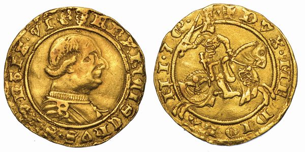 MILANO. FRANCESCO SFORZA, 1450-1466. Ducato doro o zecchino (con il titolo di duca di Milano).  - Asta Numismatica - Associazione Nazionale - Case d'Asta italiane
