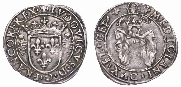 MILANO. LUDOVICO XII D'ORLEANS, 1500-1512. Grosso regale da 3 soldi.  - Asta Numismatica - Associazione Nazionale - Case d'Asta italiane