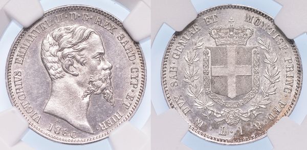 MILANO. VITTORIO EMANUELE II DI SAVOIA, 1849-1861 (RE DI SARDEGNA). Lira 1860.  - Asta Numismatica - Associazione Nazionale - Case d'Asta italiane
