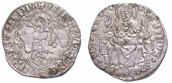 PAVIA. GALEAZZO II VISCONTI, 1359-1378. Grosso da 1 Soldo e mezzo.  - Asta Numismatica - Associazione Nazionale - Case d'Asta italiane