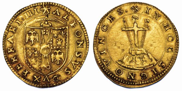 FERRARA. ALFONSO I D’ESTE, 1505-1534. Scudo d’oro del sole.  - Asta Numismatica - Associazione Nazionale - Case d'Asta italiane