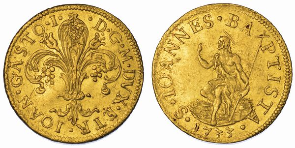 FIRENZE. GIAN GASTONE DE' MEDICI, 1723-1737. Fiorino 1733.  - Asta Numismatica - Associazione Nazionale - Case d'Asta italiane
