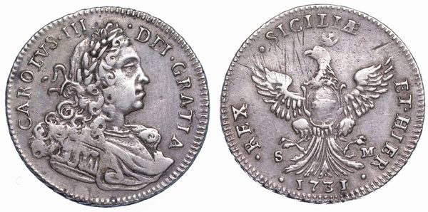 PALERMO. CARLO III, 1720-1734. 4 Tarì 1731.  - Asta Numismatica - Associazione Nazionale - Case d'Asta italiane