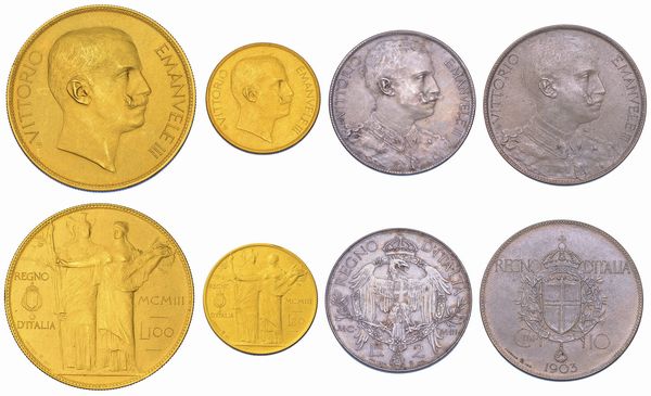 REGNO DITALIA. VITTORIO EMANUELE III DI SAVOIA, 1900-1946. Lotto di quattro monete - PROVE JOHNSON.  - Asta Numismatica - Associazione Nazionale - Case d'Asta italiane