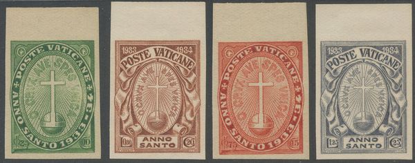 Vaticano - Serie anno santo non dentellata  - Asta Francobolli e Storia Postale - Associazione Nazionale - Case d'Asta italiane
