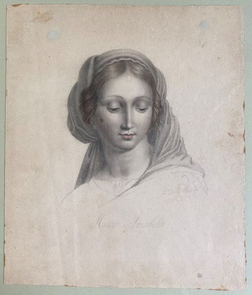 CARLO DELLA PORTA : Studio per volto di Madonna  - Asta Stampe antiche e moderne, disegni e carte geografiche - Associazione Nazionale - Case d'Asta italiane