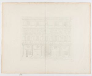 Pietro Ferrerio : Palazzo de Chigi alla Lungara - Palazzo Branconio dell'Aquila - Palazzo del Cardinal Dezza  - Asta Stampe antiche e moderne, disegni e carte geografiche - Associazione Nazionale - Case d'Asta italiane
