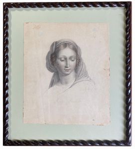 CARLO DELLA PORTA : Studio per volto di Madonna  - Asta Stampe antiche e moderne, disegni e carte geografiche - Associazione Nazionale - Case d'Asta italiane