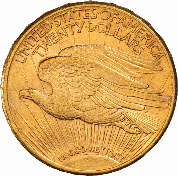 Stati Uniti d'America, 20 dollari, Saint-Gaudens - Double Eagle, IN·GOD·WE·TRUST, 1910, Philadelphia  - Asta Numismatica - Associazione Nazionale - Case d'Asta italiane