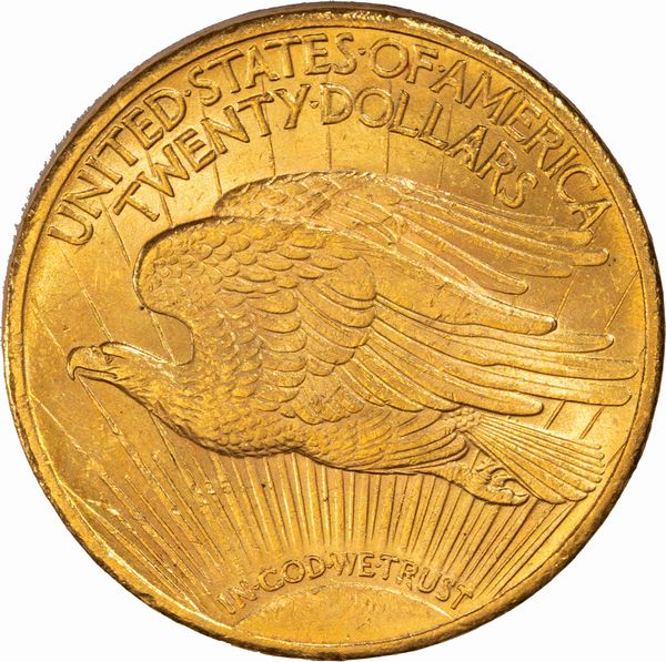 Stati Uniti d'America, 20 dollari, Saint-Gaudens - Double Eagle, IN·GOD·WE·TRUST, 1924, Philadelphia  - Asta Numismatica - Associazione Nazionale - Case d'Asta italiane