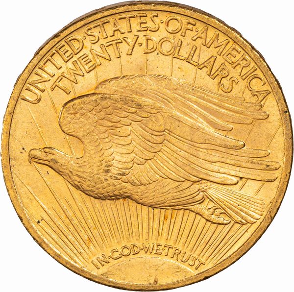 Stati Uniti d'America, 20 dollari, Saint-Gaudens - Double Eagle, IN·GOD·WE·TRUST, 1924, Philadelphia  - Asta Numismatica - Associazione Nazionale - Case d'Asta italiane