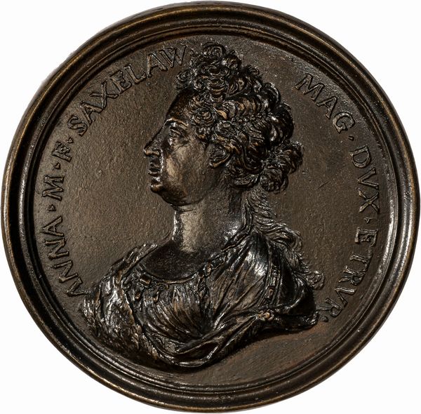 Antonio Francesco Selvi : Medaglia commemorativa di Anna Maria Francesca di Sassonia  - Asta Numismatica - Associazione Nazionale - Case d'Asta italiane