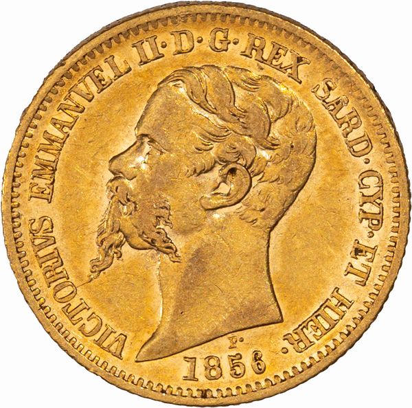 Regno di Sardegna, Vittorio Emanuele II, 20 lire, 1856, Genova  - Asta Numismatica - Associazione Nazionale - Case d'Asta italiane
