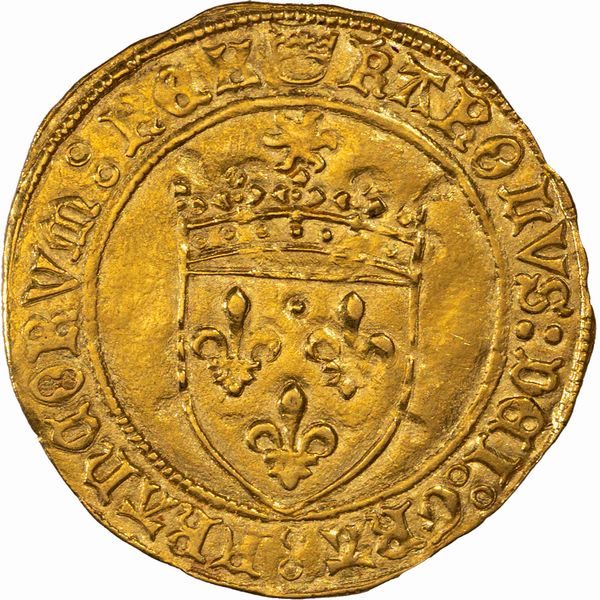 Scudo d'oro di Carlo VIII re di Francia 1483-1494  - Asta Numismatica - Associazione Nazionale - Case d'Asta italiane
