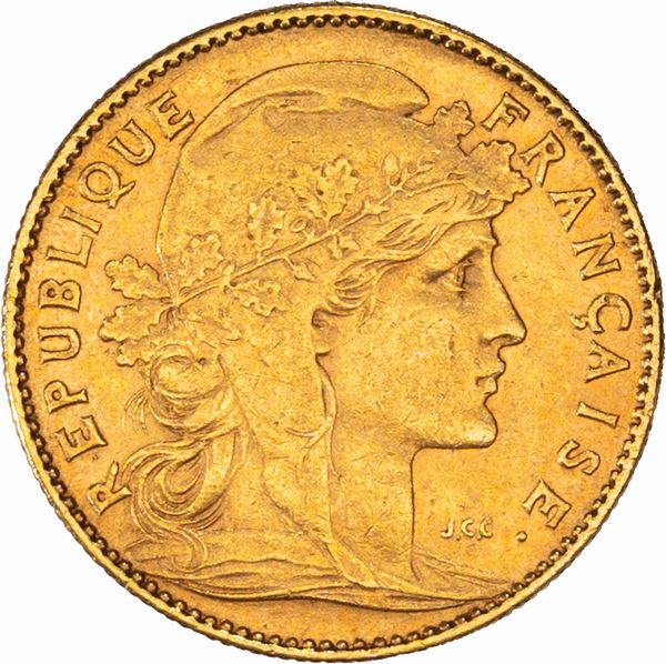 Francia, TERZA REPUBBLICA, 1871-1940 : 10 franchi  - Asta Numismatica - Associazione Nazionale - Case d'Asta italiane