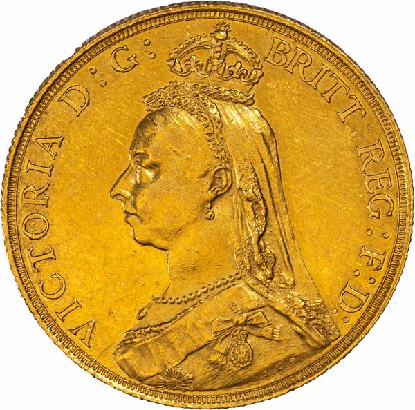 Gran Bretagna -  Territori Britannici d'oltre mare e dipendenze delle Corona, Regina Vittoria - Giubileo - III tipo, 2 sterline, 1887, Londra  - Asta Numismatica - Associazione Nazionale - Case d'Asta italiane