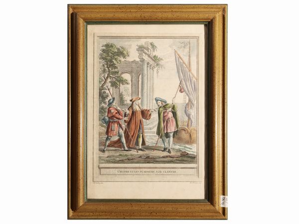 Jean-Baptiste Oudry : Fables di J. de La Fontaine  - Asta Di villa in villa Una collezione di vetri - Associazione Nazionale - Case d'Asta italiane