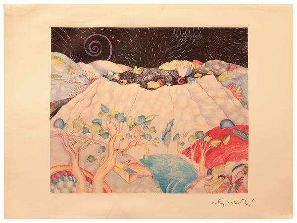 LUCA ALINARI : Piove nel cielo 1985  - Asta Di villa in villa Una collezione di vetri - Associazione Nazionale - Case d'Asta italiane