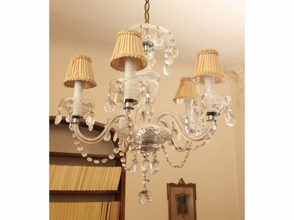 Lampadario in cristallo  - Asta Di villa in villa Una collezione di vetri - Associazione Nazionale - Case d'Asta italiane