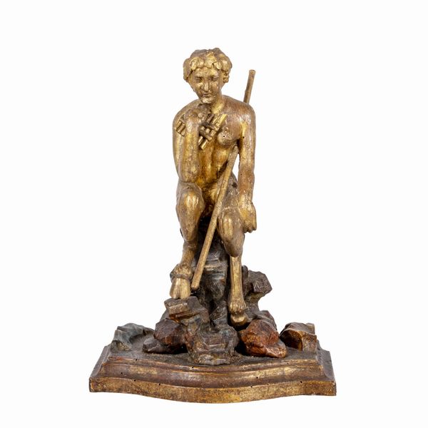 Scultura in legno dorato e laccato  - Asta Dipinti Antichi e del XIX Secolo Arredi e Sculture - Associazione Nazionale - Case d'Asta italiane