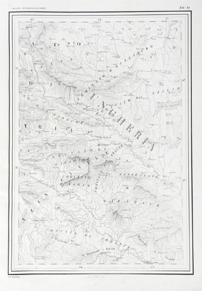 ACHILLE PARIS : Carta geografica dell?Italia secondo la sua attuale divisione politica...  - Asta Arte Antica, Moderna e Contemporanea [parte I] - Associazione Nazionale - Case d'Asta italiane